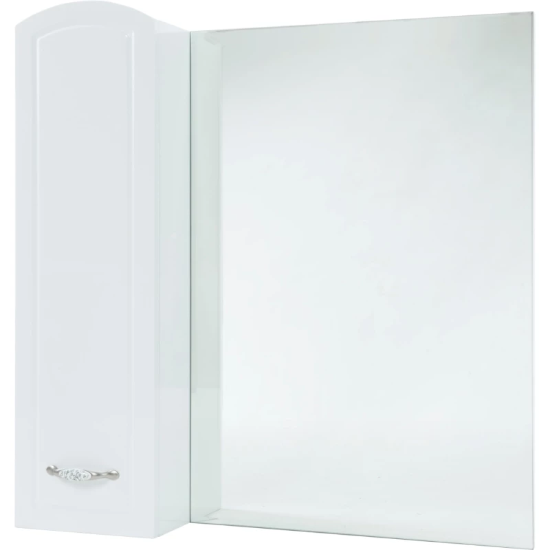 Зеркальный шкаф 78x80 см белый глянец L Bellezza Амелия 4610313002101
