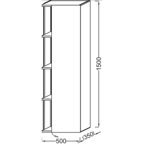 Изображение товара подвесная колонна правосторонняя белый глянец jacob delafon terrace eb1179d-g1c