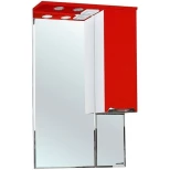Изображение товара зеркальный шкаф 55x100 см красный глянец/белый глянец r bellezza альфа 4618808001035