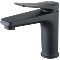 Смеситель для раковины Lemark Bronx LM3706BL с донным клапаном, черный матовый