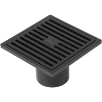 Душевой трап IDDIS Perfex 980CV10BL3DDZ 100x100/50 см, с решеткой, перфорированный, черный матовый