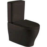 Унитаз-компакт WeltWasser Angerbach 001 MT-BL безободковый, с сиденьем микролифт, черный матовый