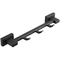 Планка с крючками Belz B90315-3 для ванны, черный матовый