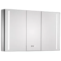 Зеркальный шкаф 100x70 см алюминий Esbano ES-2408