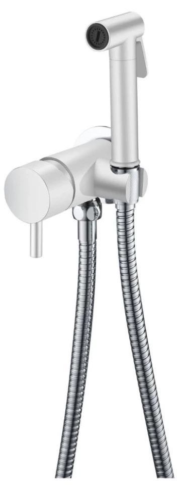 Гигиенический душ Boheme Uno 467-WCR со смесителем, хром/белый глянец гигиенический душ со смесителем rose r16f белый r1605f