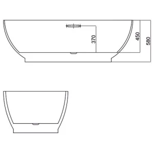 Изображение товара акриловая ванна 180x90 см black & white swan 106sb00