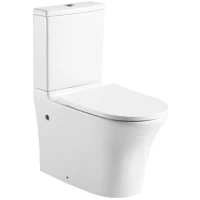 Чаша напольного безободкового унитаза с сиденьем микролифт Bravat Pura CX21214UW-P-RUS