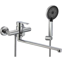 Смеситель для ванны Fmark FS8225A универсальный, с душевым гарнитуром, хром