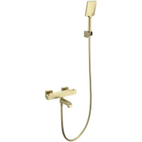 Термостат для ванны Wonzon & Woghand Stay 3 WW-B2026-A1-BG с душевым гарнитуром, золотой матовый