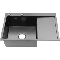 Кухонная мойка Fmark FSC6550Q-L 65x50 см, графит