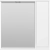Зеркальный шкаф 71,5x72 см белый глянец R Misty Алиса Э-Али04075-01П
