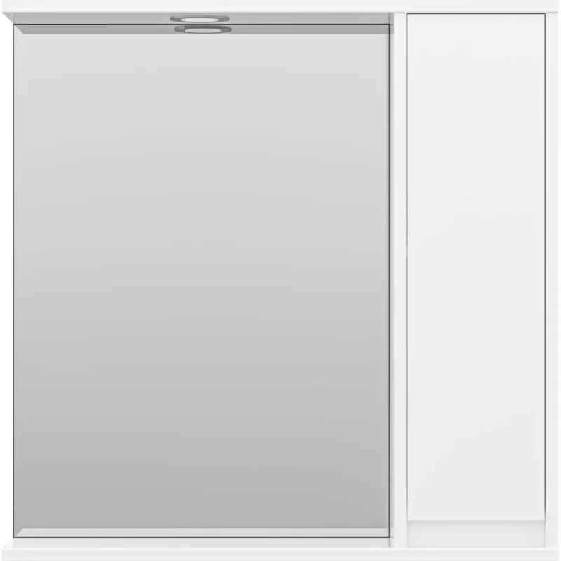 Зеркальный шкаф 71,5x72 см белый глянец R Misty Алиса Э-Али04075-01П