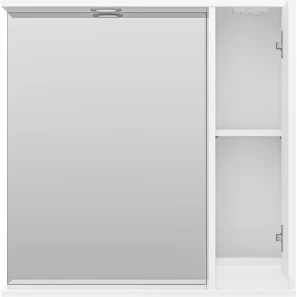 Изображение товара зеркальный шкаф 71,5x72 см белый глянец r misty алиса э-али04075-01п