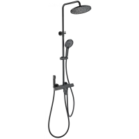 Душевая система Wonzon & Woghand The One WW-B3094-MB 255 мм, с термостатом, черный матовый