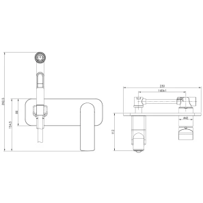 Изображение товара гигиенический душ lemark allegro lm5919cw со смесителем, хром