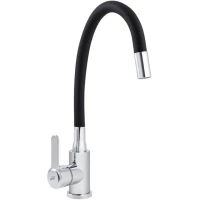 Смеситель для кухни Viko V-4432 с гибким изливом, хром/черный