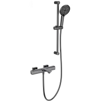 Термостат для ванны Wonzon & Woghand Solid WW-C2011-A-BGG с душевым гарнитуром, темный графит матовый