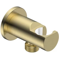 Подключение для душевого шланга с держателем AQUAme Siena AQM8714BG золотой матовый