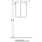 Шкаф двустворчатый подвесной 61x81,8 см белый глянец Акватон Симпл 1A012403SL010 - 2