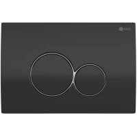 Кнопка смыва Point Виктория PN44061BC для инсталляции, черный матовый/хром/черный матовый