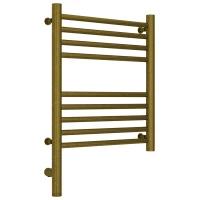 Полотенцесушитель электрический 500x400 состаренная бронза МЭМ левый, перемычка прямая Сунержа Богема 3.0 05-5804-5040