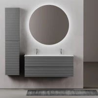 Комплект мебели Sancos Folk FL120GS + CN7016 + SF1000 121 см, подвесной, темно-серый матовый