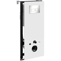 Инсталляция для унитаза WasserKRAFT Abens 20 20TLT.010.ME.WH.BN03 с кнопкой смыва, никель