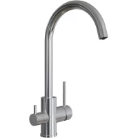 Смеситель для кухни Florentina Клио 333.35Н.2113.900 с подключением к фильтру, нержавеющая сталь