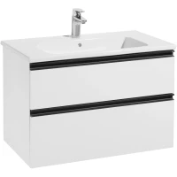 Тумба с раковиной белый глянец 80 см Roca Domi A857459806 + 32799C000