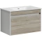 Комплект мебели дуб бардолино/белый глянец 91 см Sancos Smart SM90E + CN7002 + AR900 - 4