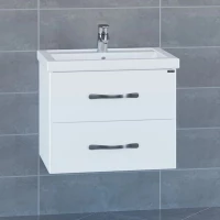 Тумба с раковиной белый глянец 61 см Санта Виктория 700123N + FOCTEP60