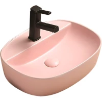 Раковина-чаша CeramaLux 78239XMP-3 50,5x38,5 см, накладная, розовый матовый 