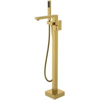 Смеситель напольный для ванны Boheme Qubic 479-BR бронза