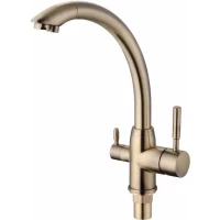 Смеситель для кухни Viko V-5264 с подключением к фильтру, античная бронза