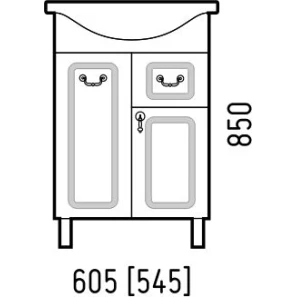 Изображение товара тумба белый глянец 54,5 см corozo элегия ретро sd-00000010