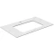 Столешница 80 см белый матовый для раковин встраиваемых снизу Kerama Marazzi Plaza Classic Монте Тиберио PL3.SG507120R\80 - 1