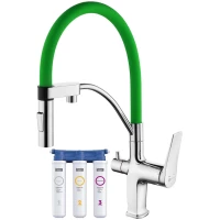 Смеситель для кухни с фильтром Lemark Comfort LM3074C-Green + H851P00