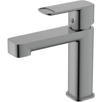 Смеситель для раковины AQUAme Parma AQM6610GM без донного клапана, серый матовый