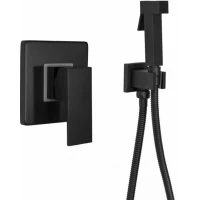 Гигиенический душ Hansberge H3070BL со смесителем, черный матовый