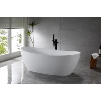 Ванна из литьевого мрамора BelBagno Unique Solid Surface BB-UNIQUE-180-85-64-SSB 180x85 см, отдельностоящая, белый матовый