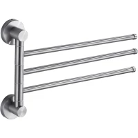 Полотенцедержатель Savol S-005602 34,8 см, поворотный, тройной, сатин
