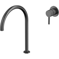 Смеситель для раковины Whitecross Y Y1219GM встраиваемый, без донного клапана, оружейная сталь