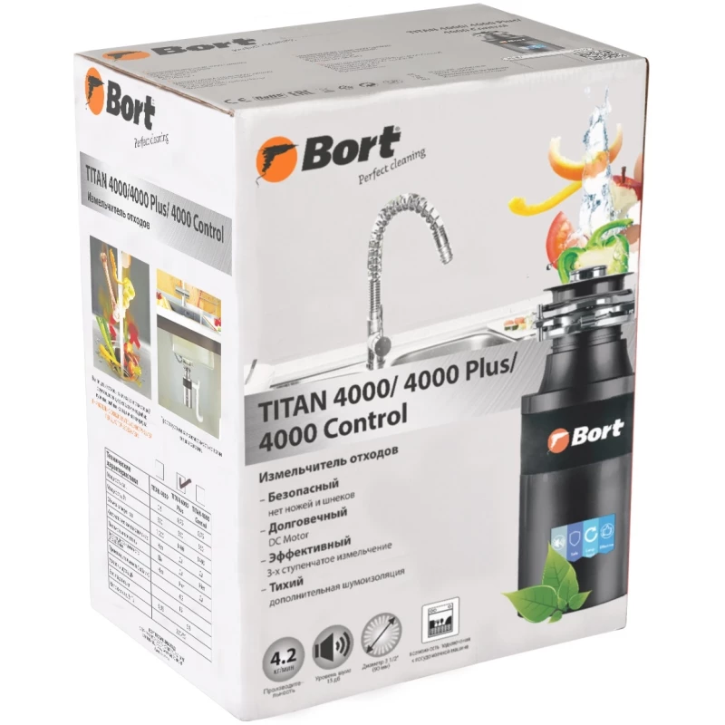 Измельчитель пищевых отходов Bort Titan 4000 Plus 91275776