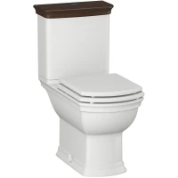 Унитаз-компакт Opadiris Риспекто OS39723A  с сиденьем микролифт, белый/орех антикварный