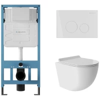 Комплект подвесной унитаз Aqueduto Ovo OVOT0110 + система инсталляции Aqueduto Tecnica Circulo TEC01 + CIR0110