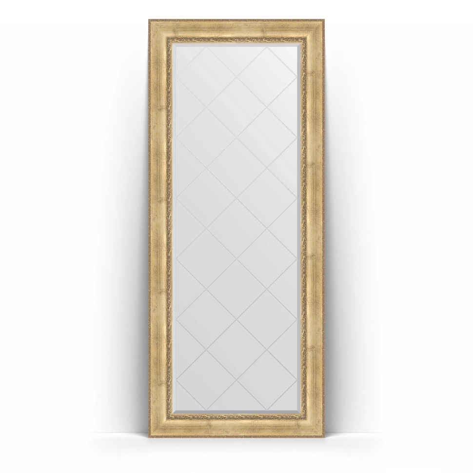 Зеркало напольное 87x207 см состаренное серебро с орнаментом Evoform Exclusive-G Floor BY 6338