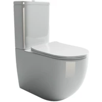 Чаша напольного безободкового унитаза с сиденьем микролифт Ceramica Nova Mia CN1801-B