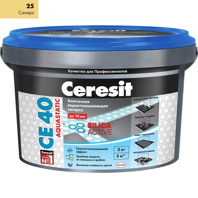 Затирка Ceresit CE 40 аквастатик (сахара 25) затирка ceresit ce 40 аквастатик сахара 25
