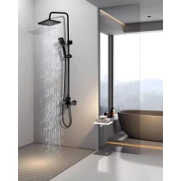 Душевая система Boch Mann Chika BM9968 200 мм, со смесителем, черный матовый