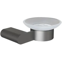 Мыльница Knotlor Bliss SD102GM настенная, вороненая сталь